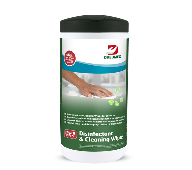 Desinfectiedoekjes Dreumex Disinfectant & Cleaning 80 stuks