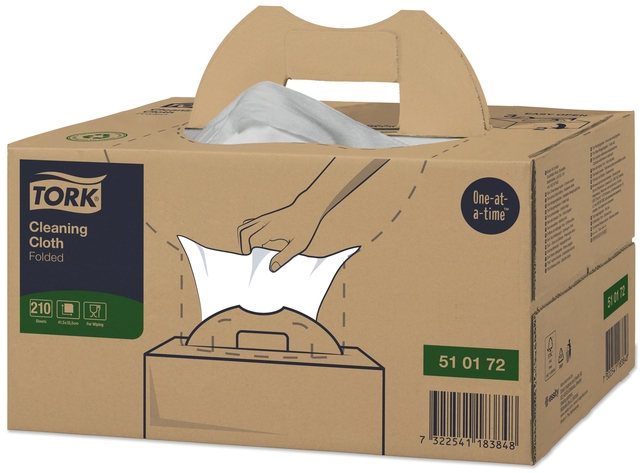 Chiffon de nettoyage Tork Cleaning W7 510172 Handy Box 210 pièces blanc