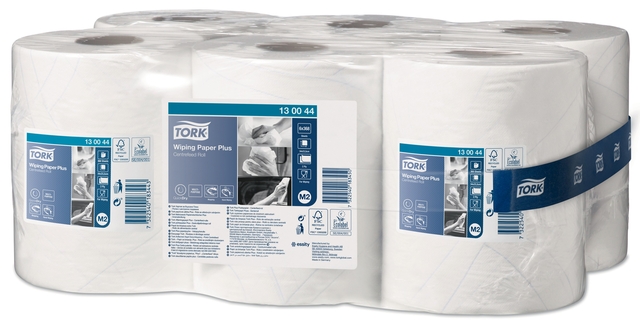 Papier d''essuyage Tork Wiping Plus 130044 M2 Centerfeed 2 ép 125m blanc