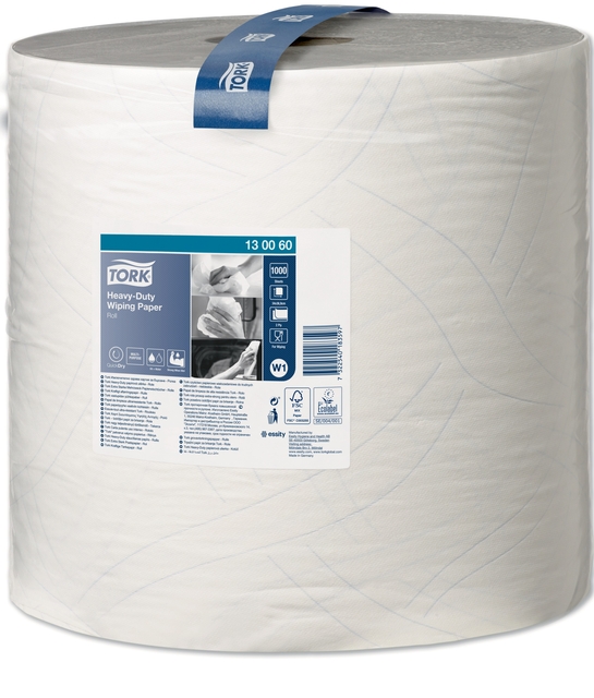 Papier d'essuyage Tork W1 Heavy-Duty Premium 130060 2 épaisseurs 1000 feuilles blanc