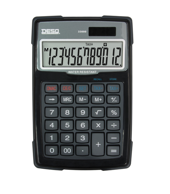 Calculatrice Desq Large hydrofuge et anti-poussière