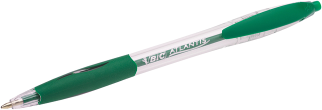 Stylo bille BIC Atlantis Classic grip clic Medium vert