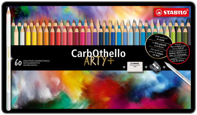 Crayon craie pastel STABILO CarbOthello assorti boîte 60 pièces