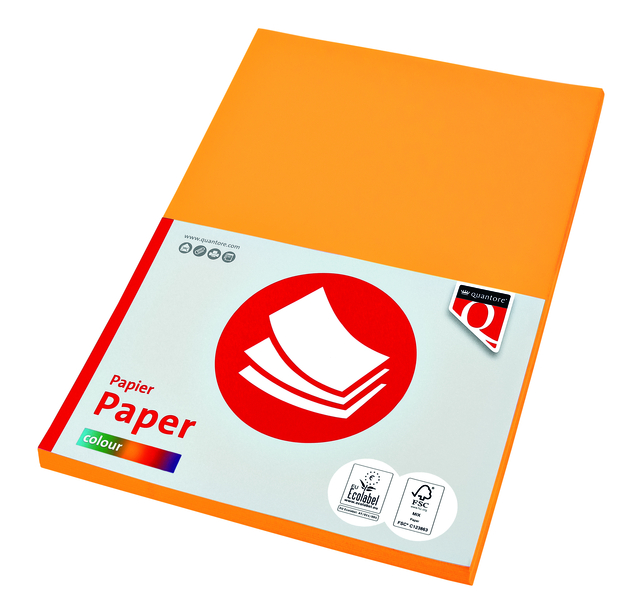 Kopieerpapier Quantore Colour A4 160gr diepgeel 50 vel