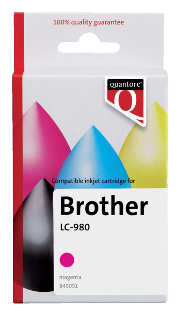 Inktcartridge Quantore alternatief tbv Brother LC-980 rood