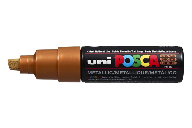 Marqueur peinture Posca PC8K Large biseau bronze