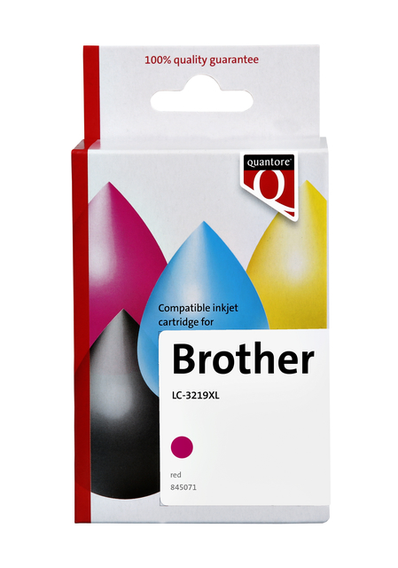 Inktcartridge Quantore alternatief tbv Brother LC-3219XL rood