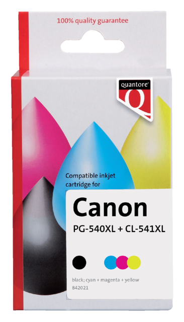 Cartouche d'encre Quantore alternative pour Canon PG-540XL CL-541XL noir couleur HC