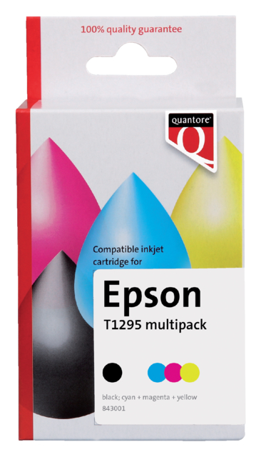 Inktcartridge Quantore alternatief tbv Epson T129545 zwart + 3 kleuren