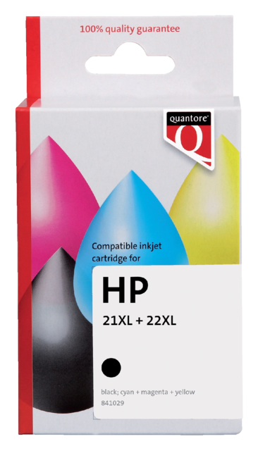 Inktcartridge Quantore alternatief tbv HP C9351CE C9352CE 21XL 22XL zwart