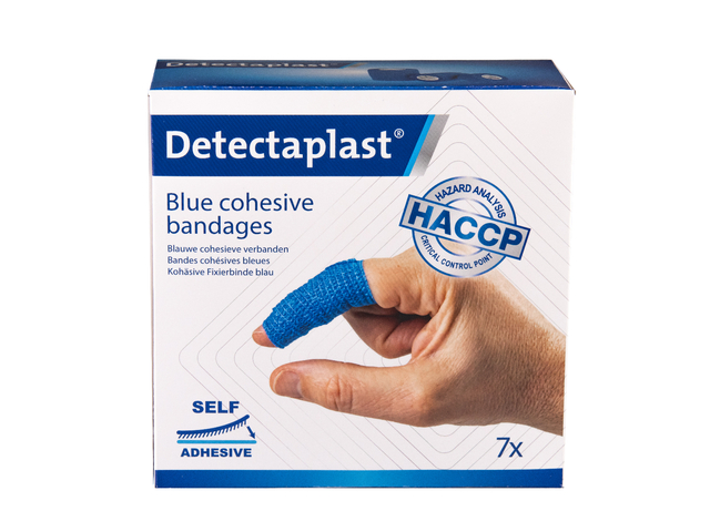 Bande cohésive Detectaplast bleu assorti 7 pièces