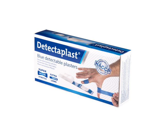 Elastische blauwe textielpleister Detectaplast 180x20mm 100 stuks