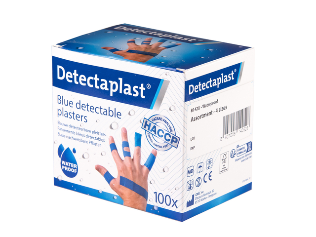 Pansement bleu hydrofuge Detectaplast assorti 100 pièces