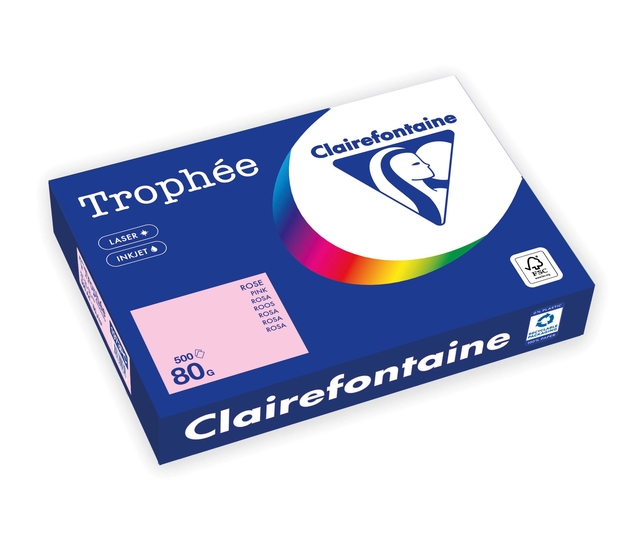 Papier copieur Trophée A4 80g rose 500 feuilles