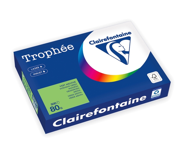 Kopieerpapier Trophée A4 80gr grasgroen 500 vel