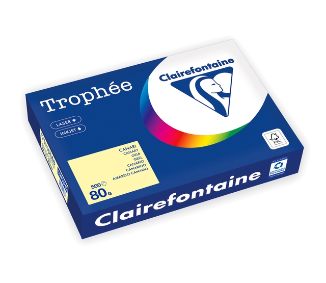 Papier copieur Trophée A4 80g jaune 500 feuilles