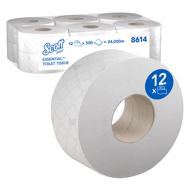 Papier toilette Scott Essential Jumbo 8614 2 épaisseurs 200m blanc