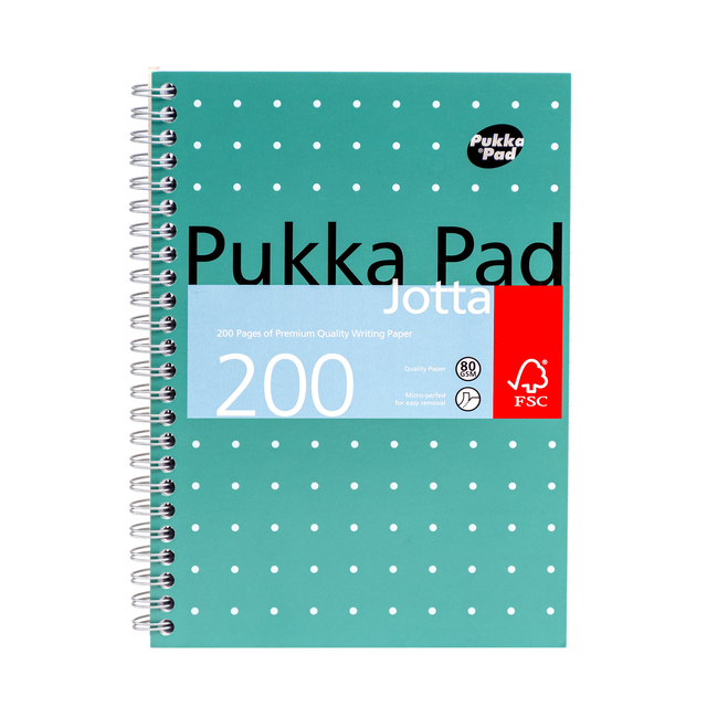 Notitieboek Pukka Pad Jotta A5 lijn 200 pagina''s 80gr groen