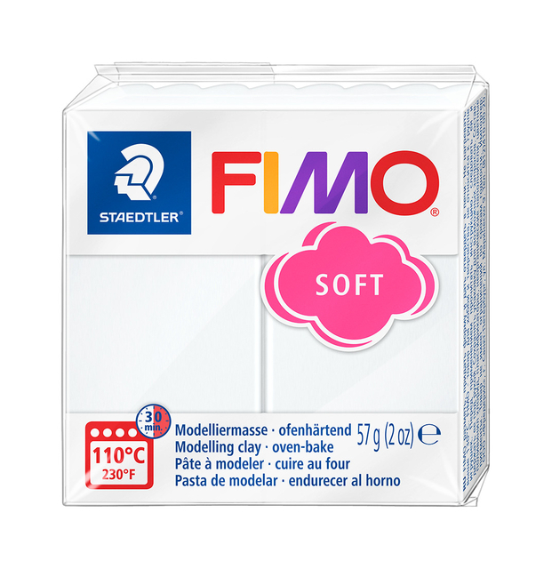 Boetseerklei Fimo soft 57 gram wit