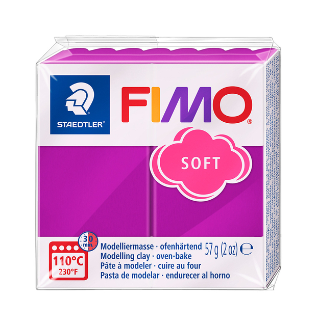 Pâte à modeler Fimo Soft 57g violet pourpre