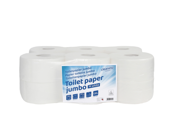 Toiletpapier Cleaninq mini jumbo 2 laags 150m wit