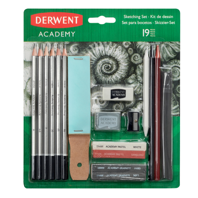 Set croquis graphite Derwent Academy 19 pièces