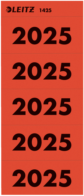 Rugetiket Leitz 2025 rood 100 stuks