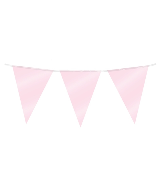 Party Flag Foil Baby Pink