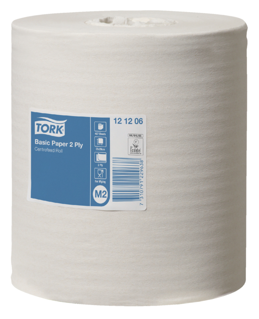 Papier d'essuyage Tork M2 Basic Universal 121206 2 épaisseurs 160m blanc