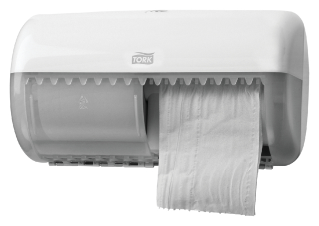 Distributeur papier toilette Tork T4 Elevation Twin 557000 blanc