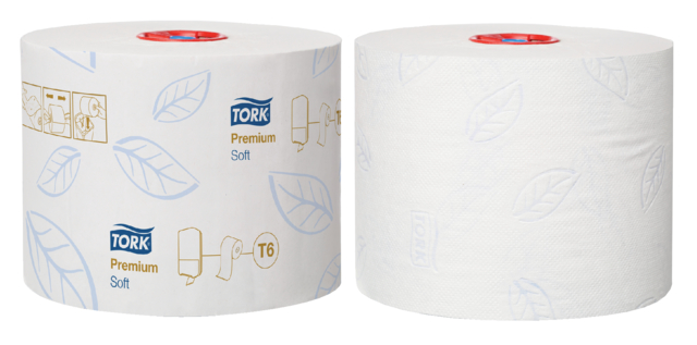 Papier toilette Tork Mid-size T6 Premium 127530 2 ép 90m blanc