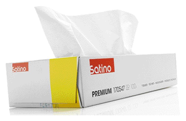 Facial tissues Satino Prestige 2-laags 100vel wit 206450