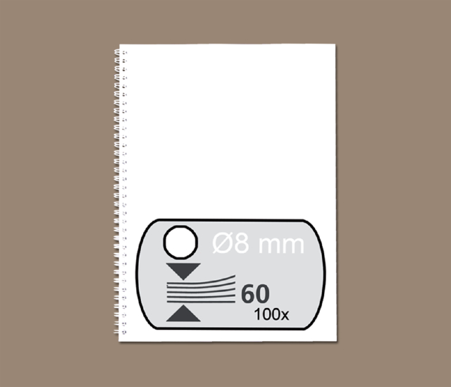 Reliure métallique Fellowes 8mm 34 anneaux A4 blanc 100 pièces