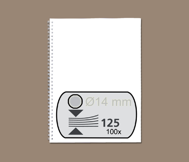 Peigne métallique Fellowes 14mm 34 anneaux A4 argent 100 pièces