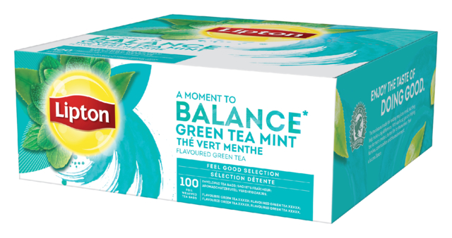 Thé vert menthe Lipton Balance Green Tea Mint 100x 1,5g