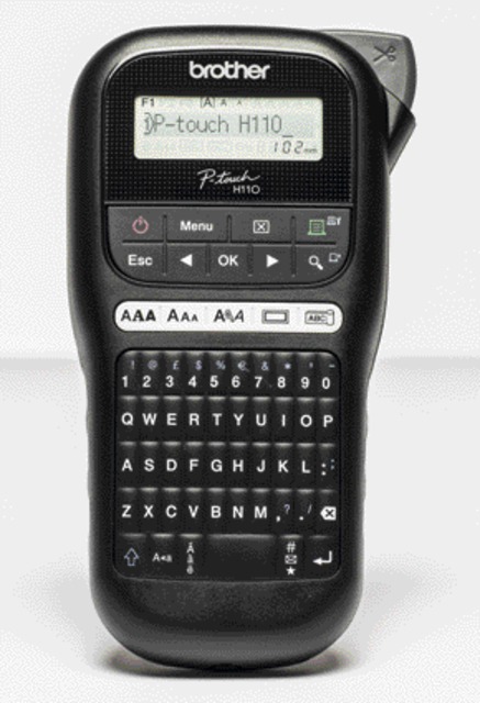 Imprimante d'étiquettes Brother P-touch TZ-e PR-H110 portable qwerty 12mm noir