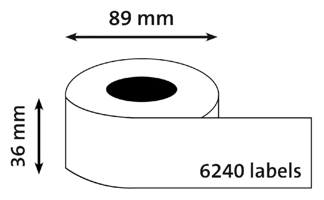 Etiquette adresse Dymo LabelWriter 36x89mm 24 rouleaux x 260 pcs blanc