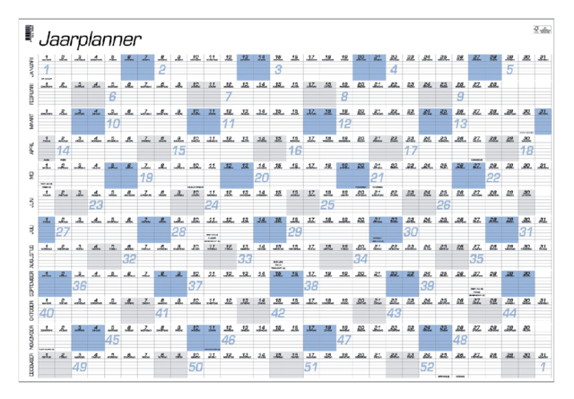 Planning annuel 2025 Quantore A1 84x57cm