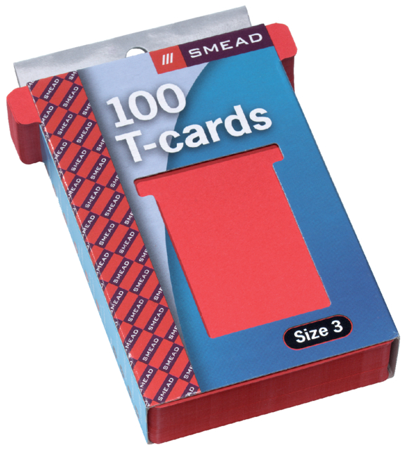 T-kaart Djois formaat 3 77mm rood 100 stuks