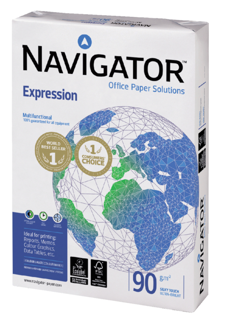 Kopieerpapier Navigator Expression A4 90gr wit 500 vel