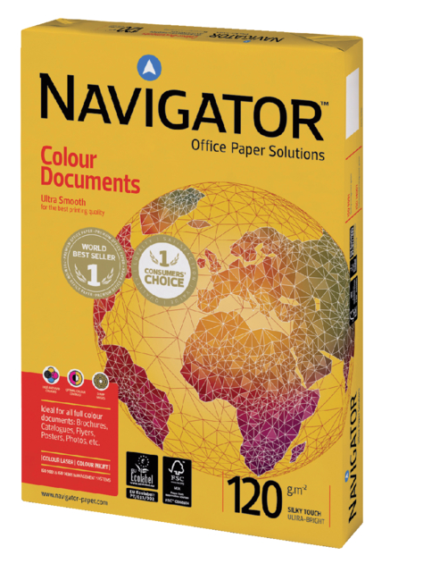 Kopieerpapier Navigator Colour Documents A4 120gr wit 250 vel