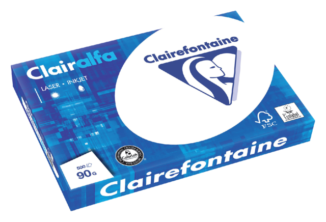 Papier copieur Clairefontaine Clairalfa A3 90g blanc 500 feuilles