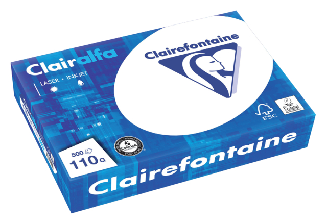 Kopieerpapier Clairefontaine Clairalfa A4 110gr wit 500 vel