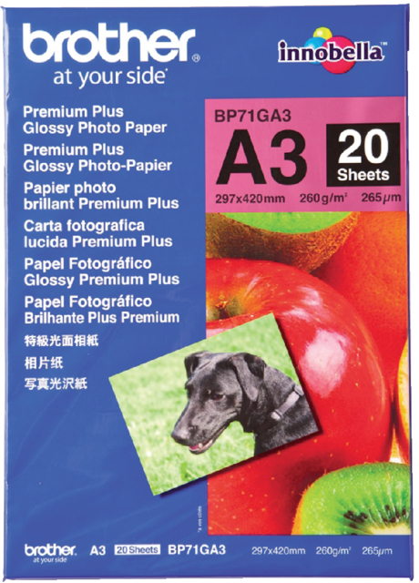 Fotopapier Brother BP-71 A3 260gr glossy 20 vel