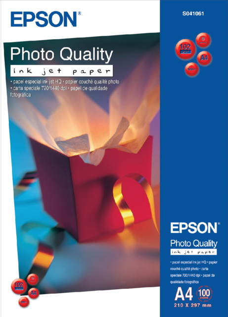 Inkjetpapier Epson S041061 A4 mat 102gr 100vel 100 vel