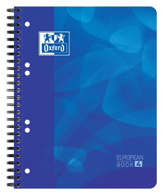 Cahier Projet Oxford School A5+ ligné 6 perf 240 pages bleu