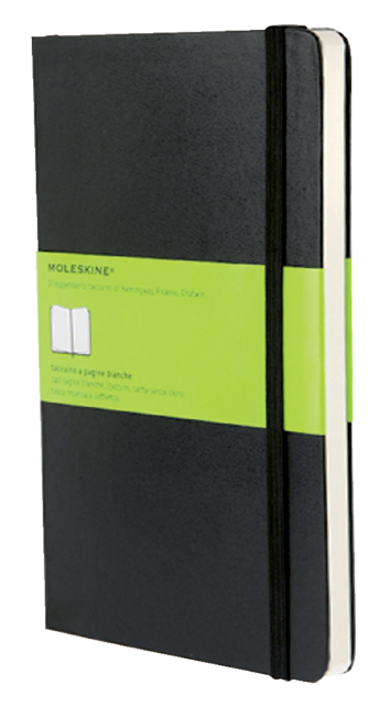 Carnet de notes Moleskine large 130x210mm uni couverture rigide noir