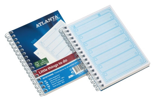 [235662] Little things to do Djois Atlanta recyclé 145x110mm 100 feuilles bleu