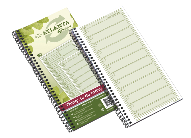 Things to do Atlanta Today Green 297x140mm 80 feuilles 70g vert