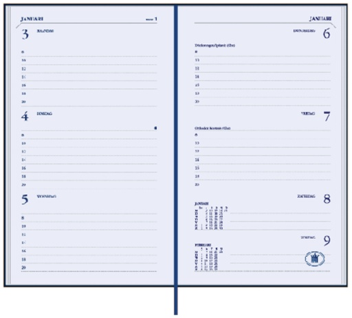 [900076] Agenda 2025 Ryam Memoplan 7 Suprema 7 jours/2 pages noir